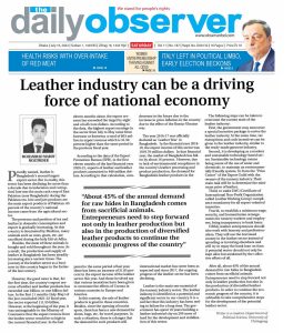 Leather industry can be a driving force of national economy