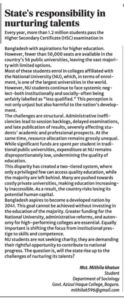 State’s responsibility in nurturing talents