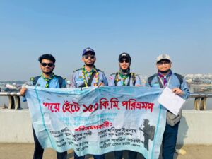 পায়ে হেঁটে ১৫০ কিলোমিটার: তরুণ স্কাউটদের প্লাস্টিকমুক্ত সমুদ্রের অঙ্গীকার