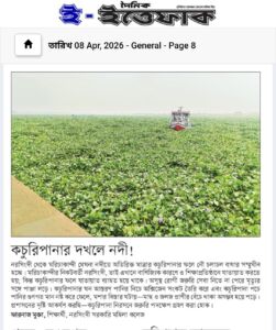 কচুরিপানার দখলে নদী