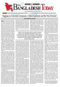 Ragging on University Campuses: A Silent Epidemic and the Way Forward