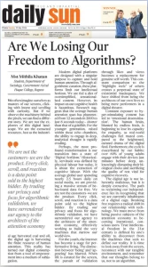 Are We Losing Our Freedom to Algorithms?